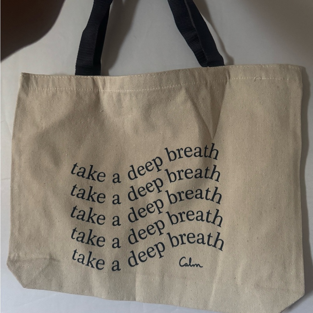 Canvas Tote Bag with Inspirational Text